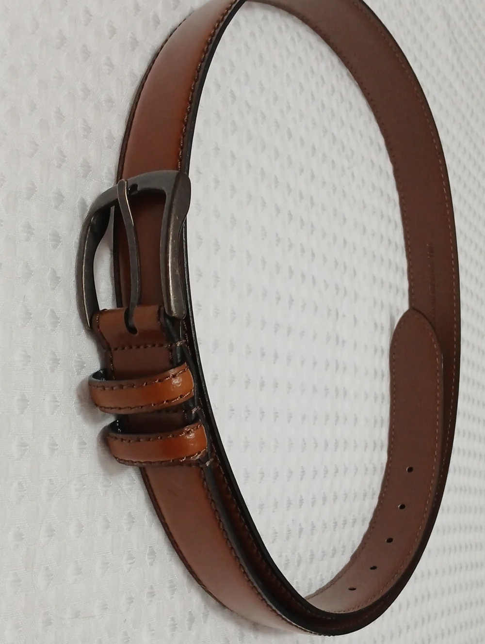 Men's Full Grain Italian Leather Classic Cognac Brown Belt 46/115